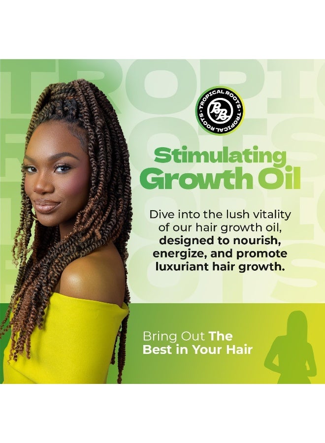 BB Bronner Brothers Tropical Roots Growth Oil, 8 Fl Oz - Image 2